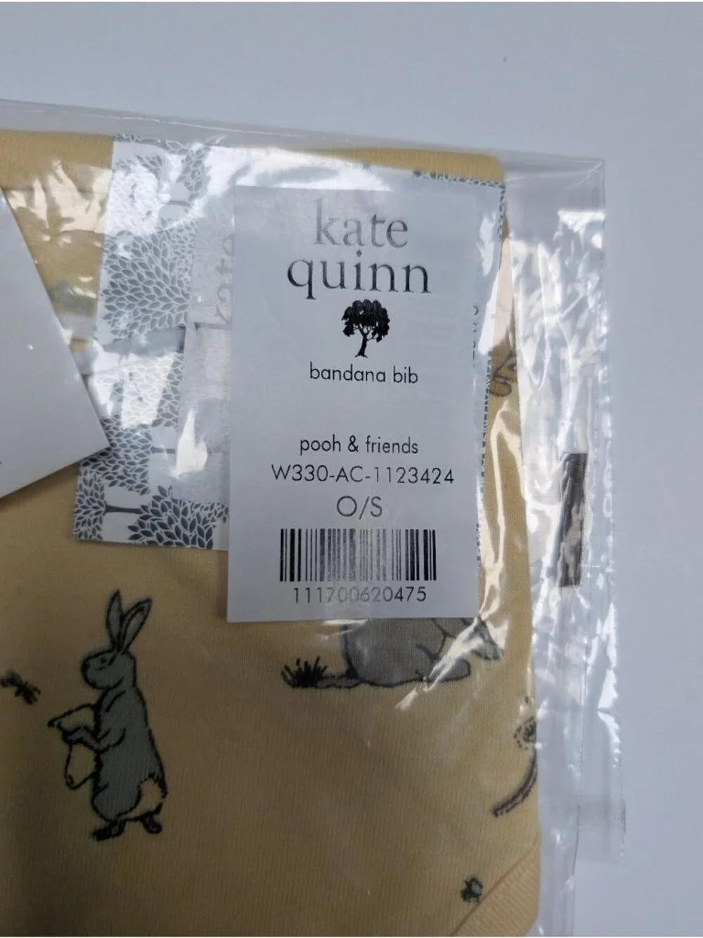 Kate Quinn Organic Cotton Pooh & Friends Winnie the Pooh Bubble Bib Bundle 3-6